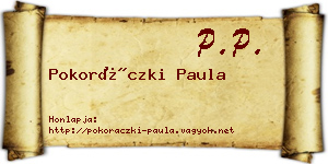 Pokoráczki Paula névjegykártya